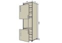 Obrázek 1 - N20 Skříň (horní f60x92-1ks, dolní f60x72-1ks) Interno Glaňec Luxe