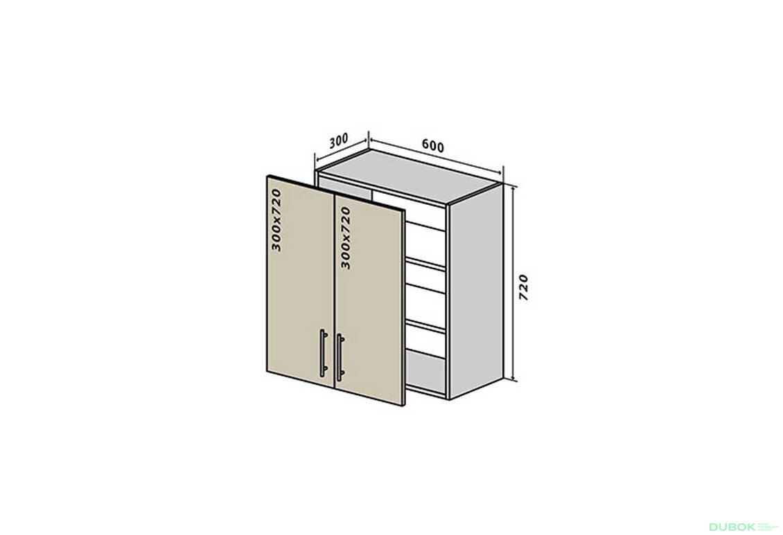 V6 Skříňka 2D 60 Interno Glaňec Luxe