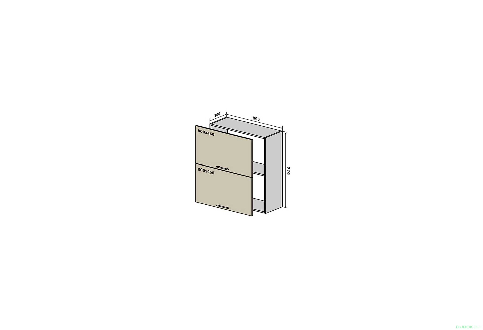 Obrázek 1 - V61 Skříňka nad digestoř 80 Interno Glaňec Luxe