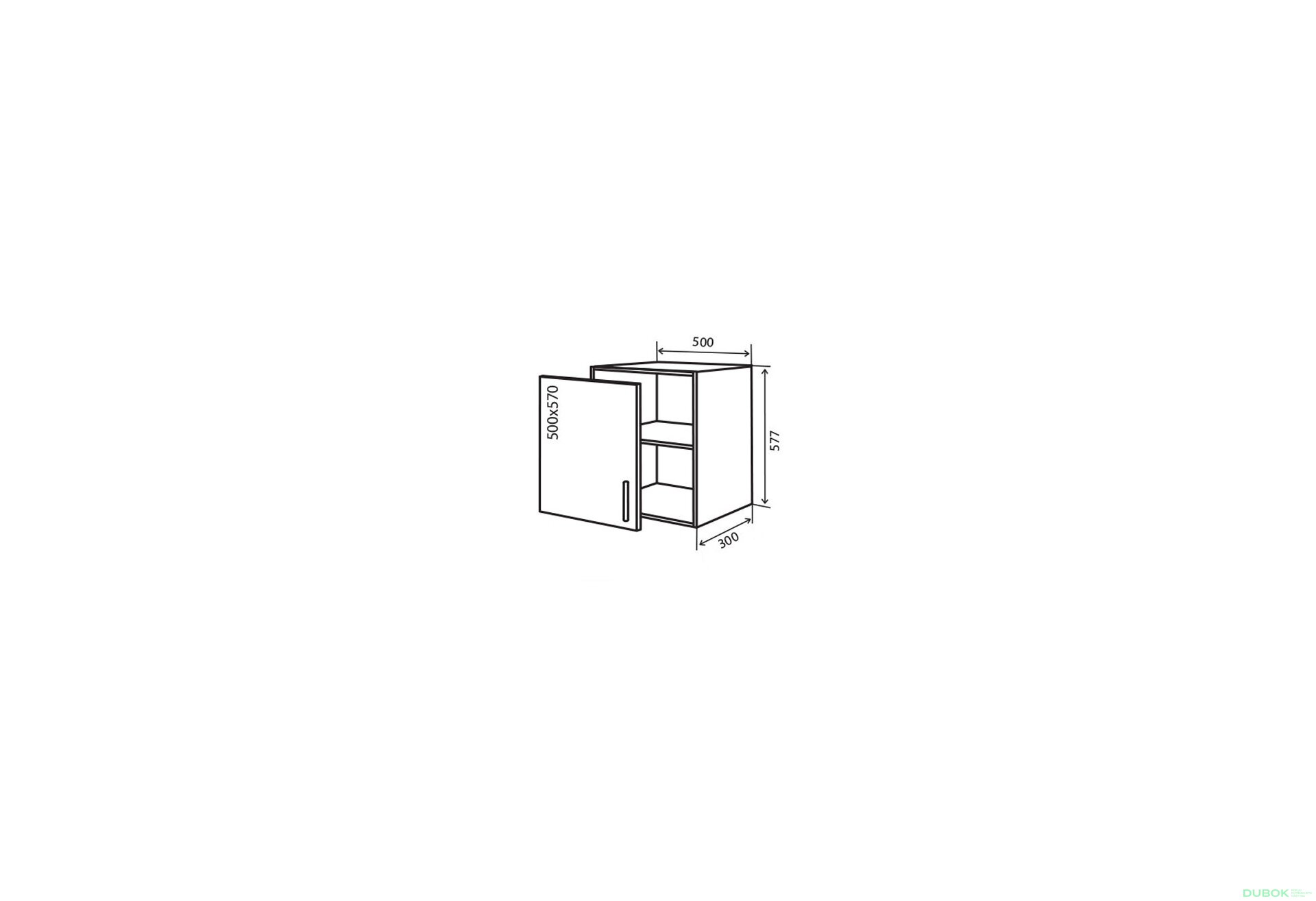 Obrázek 1 - V52 Skříňka 1D 50 Bravo Lux