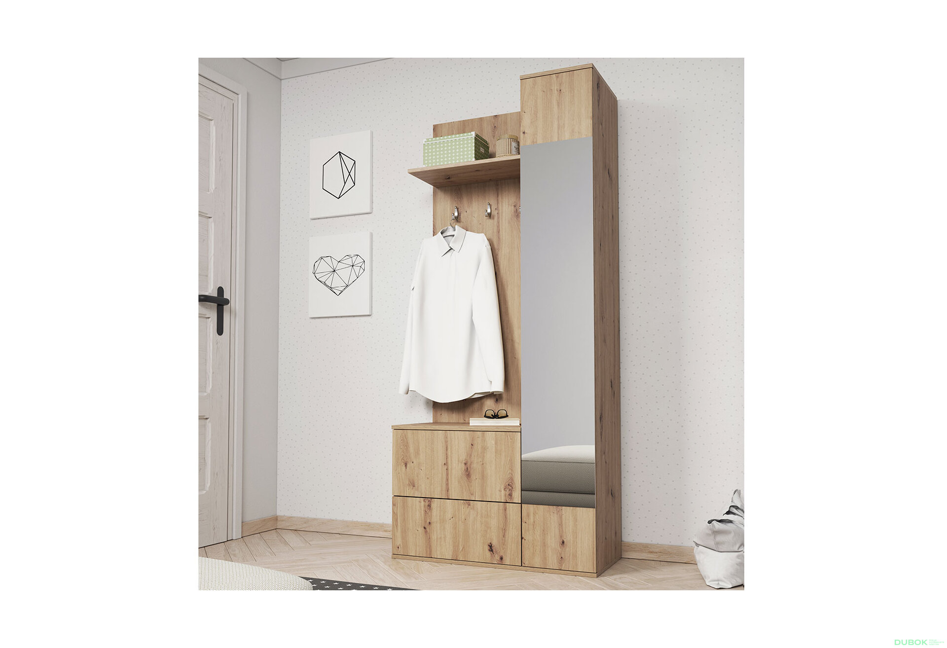 Obrázek 1 - Předsíňová sestava Green dub artisan