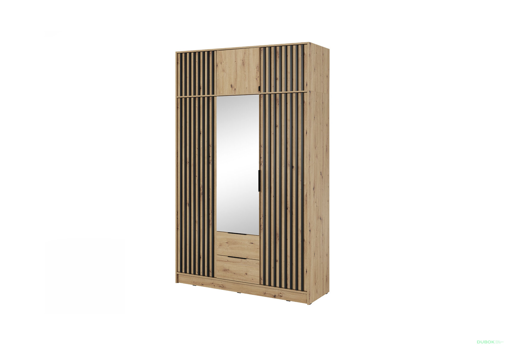 Obrázek 1 - Skříň 3D se zrcadlem a antresolí artisan Nelly