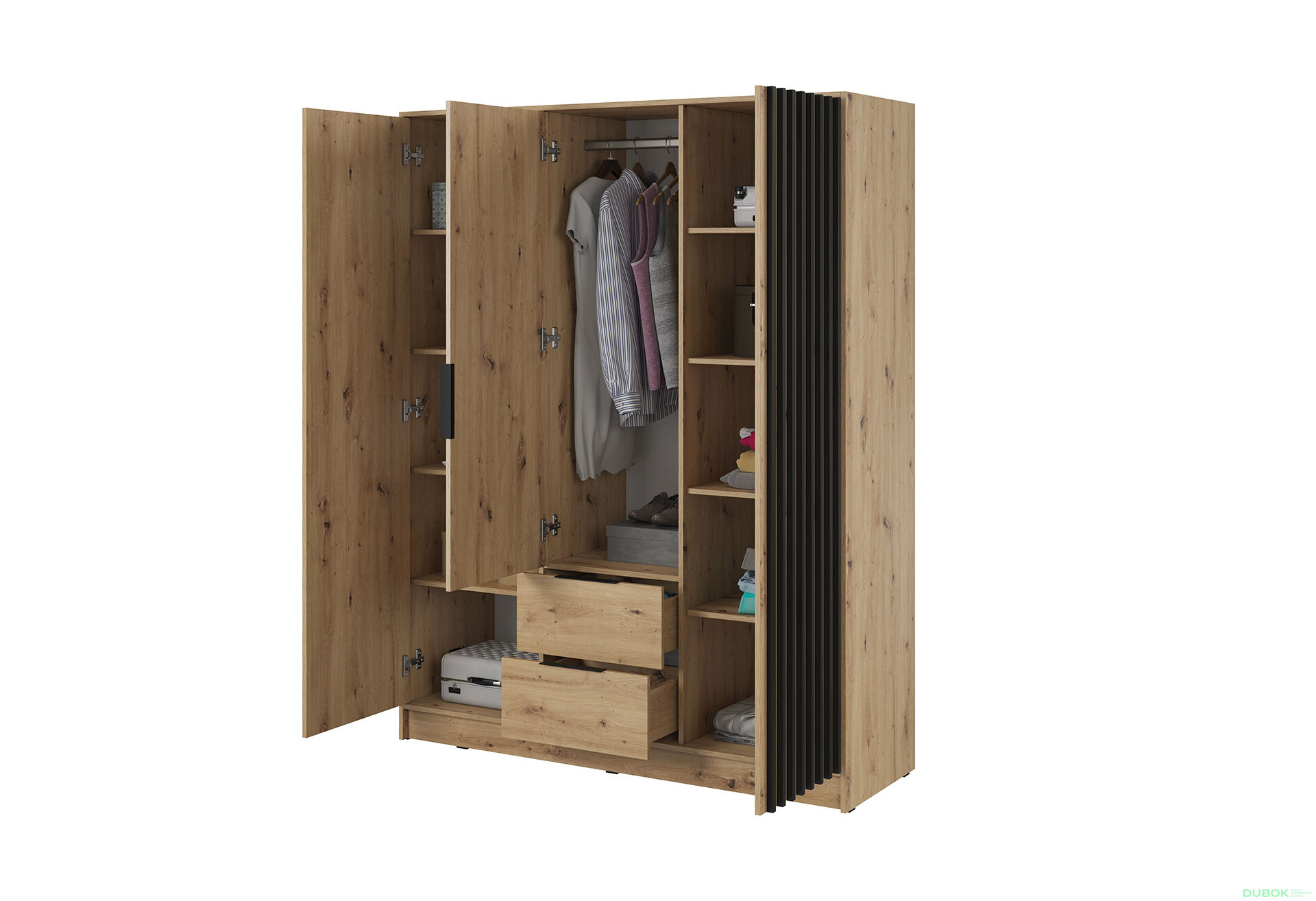 Obrázek 2 - Skříň 3D se zrcadlem a antresolí artisan Nelly