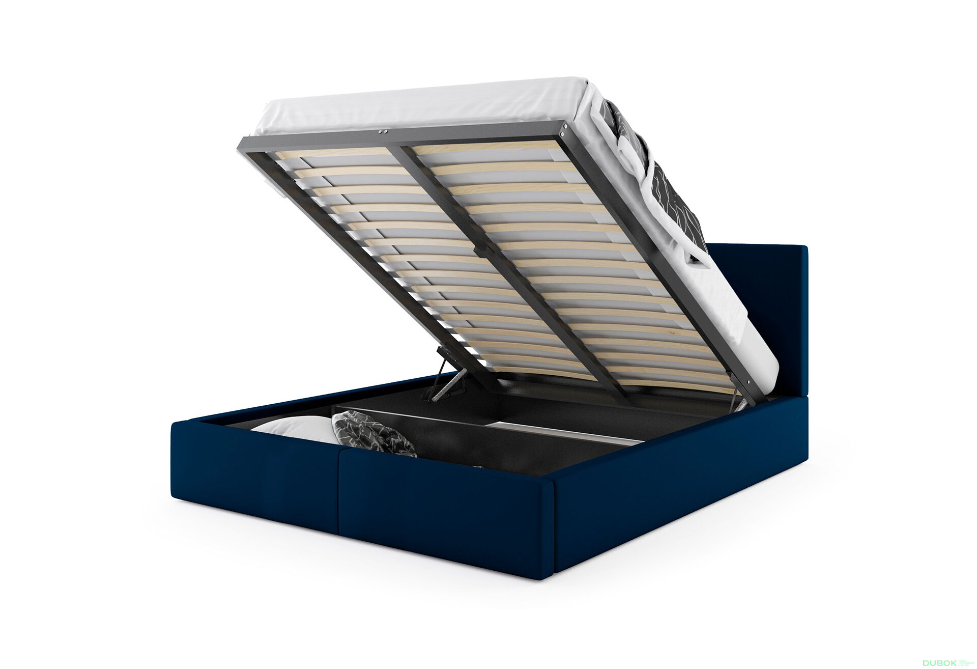 Obrázek 2 - Postel Hilton modrý 120x200 cm s roštem, matrací