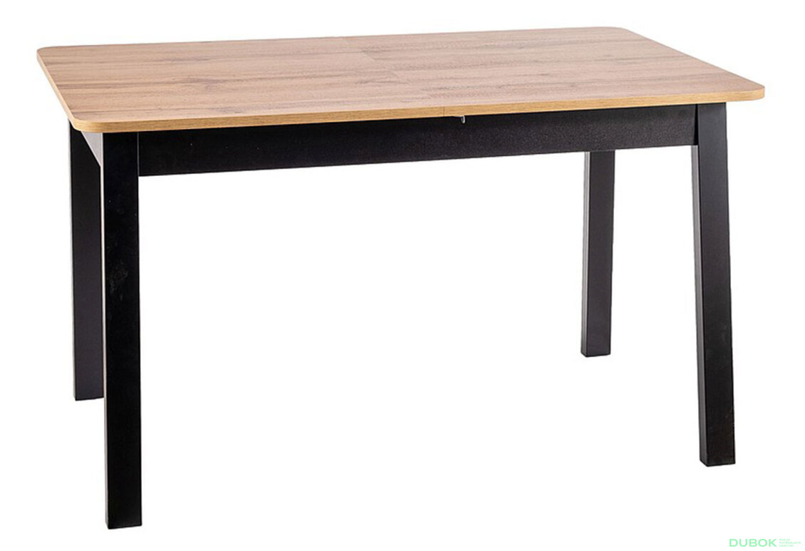 Obrázek 2 - Stůl Ikar 125(165)x75 dub artisan / černý