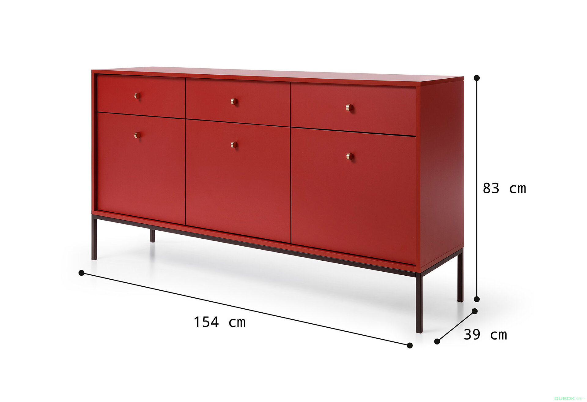 Obrázek 12 - Komoda MKSZ154 Mono bordo
