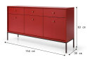 Obrázek 12 - Komoda MKSZ154 Mono bordo