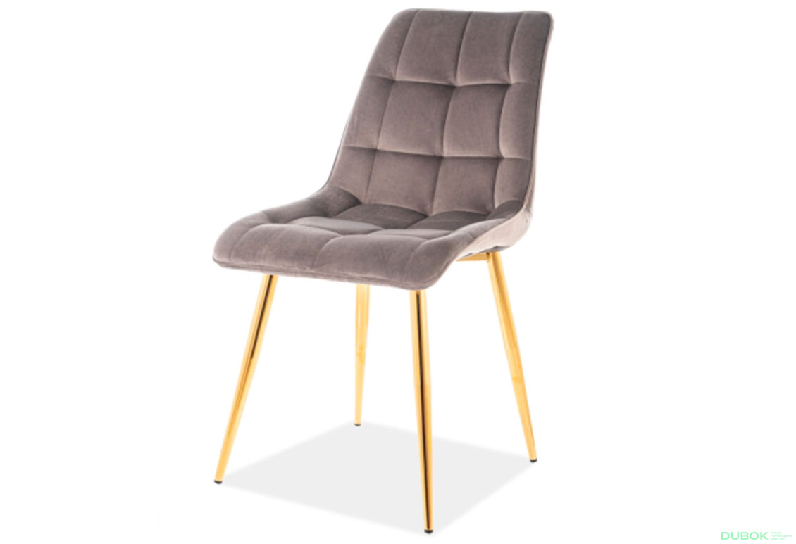 Obrázek 2639 - Stůl Ceres 140x80 + 4 židle Chic Velvet Bluvel černý / šedý