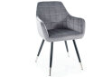 Obrázek 3 - Židle Nuxe Velvet šedý Bluvel 14, kov černá / chrome