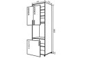 Obrázek 1 - N20 Skříň (vrch f30x92-2ks, spodek f60x72-1ks) RioLine Luxe / RíóLajn Lux Matný