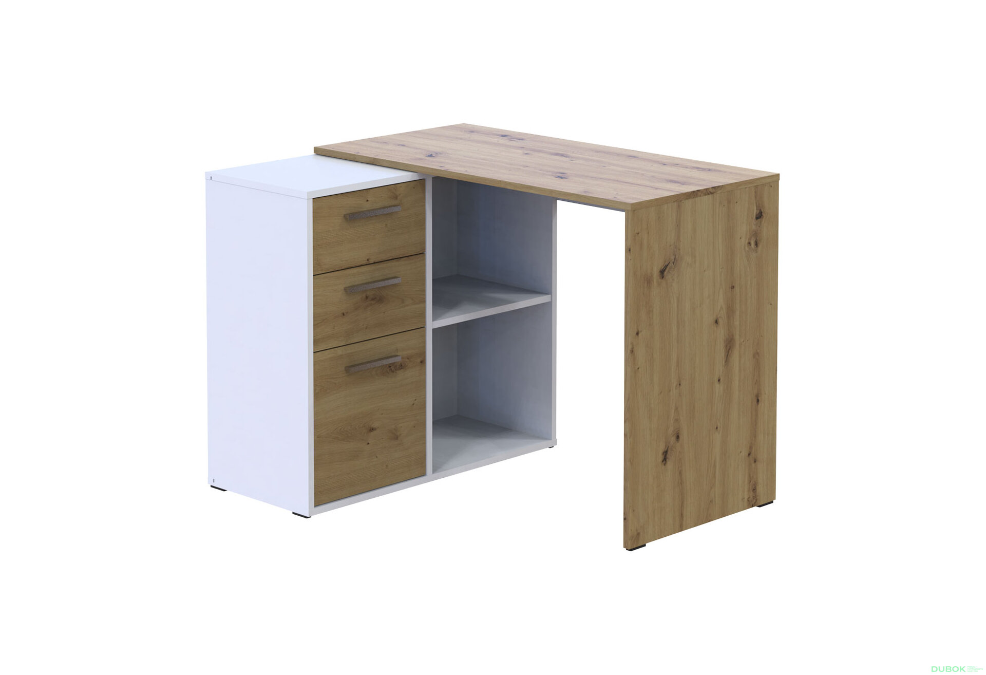 Obrázek 6 - Psací stůl T8 bílý / dub artisan 100x83x75