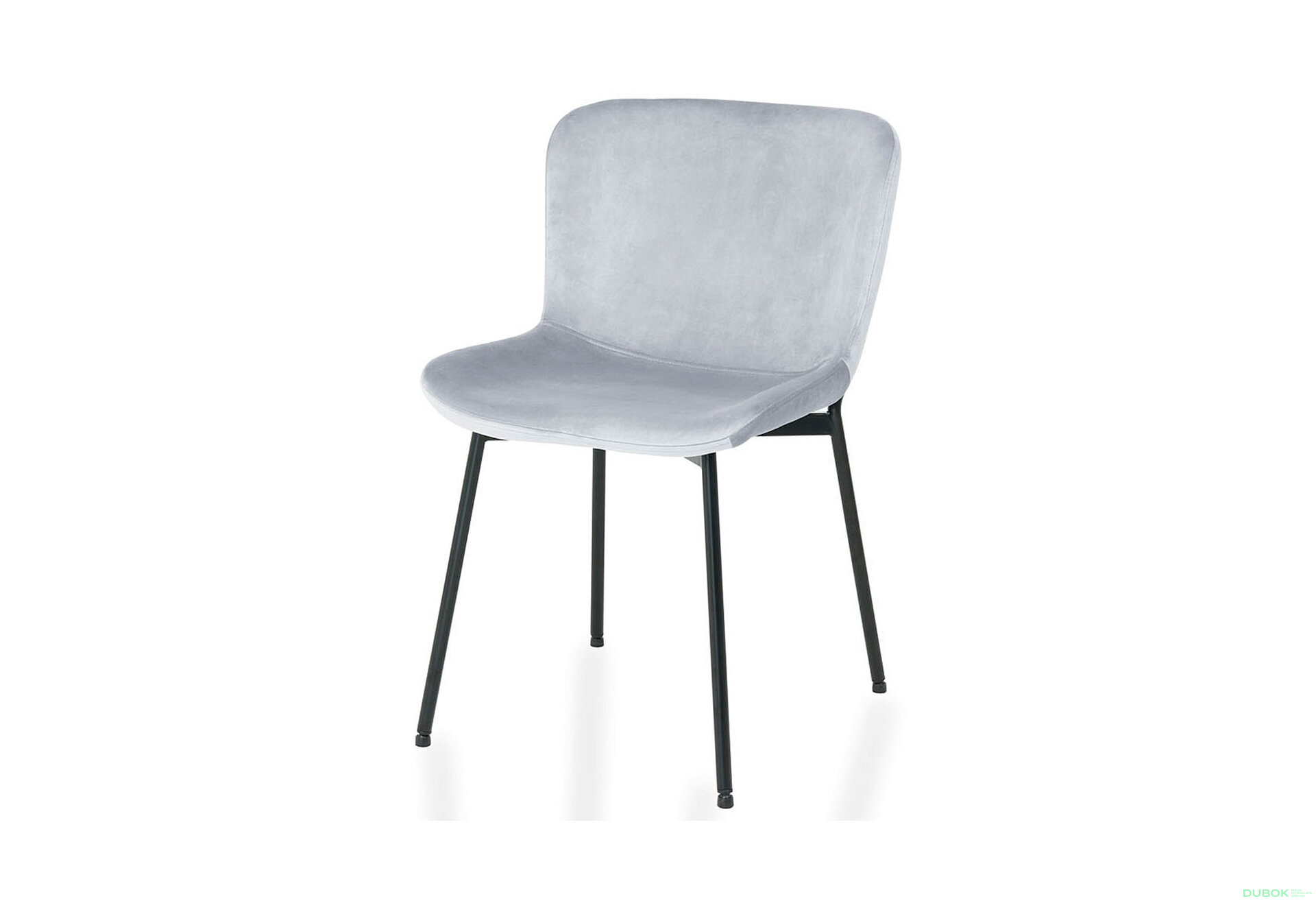 Obrázek 1 - Židle Colby Velvet světle šedý Bluvel 03, matná černá kov