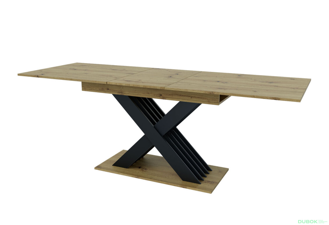 Rozkládací stůl Cross dub artisan / antracit