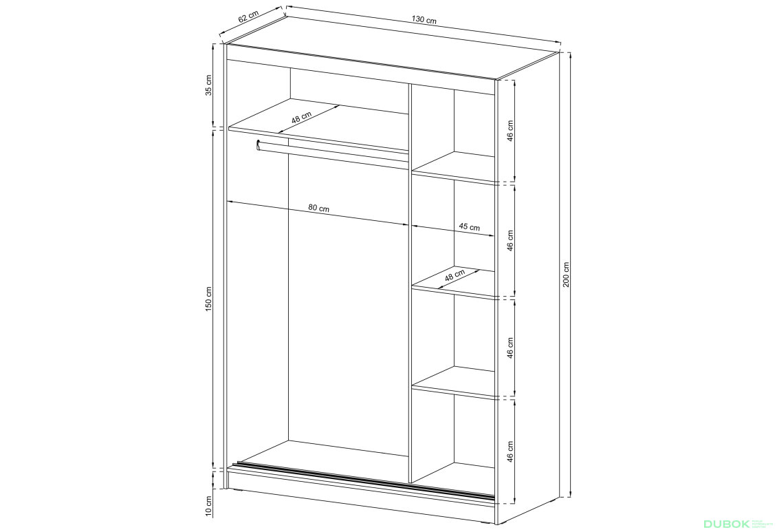 Obrázek 2 - Skříň Wiki 130 grafit