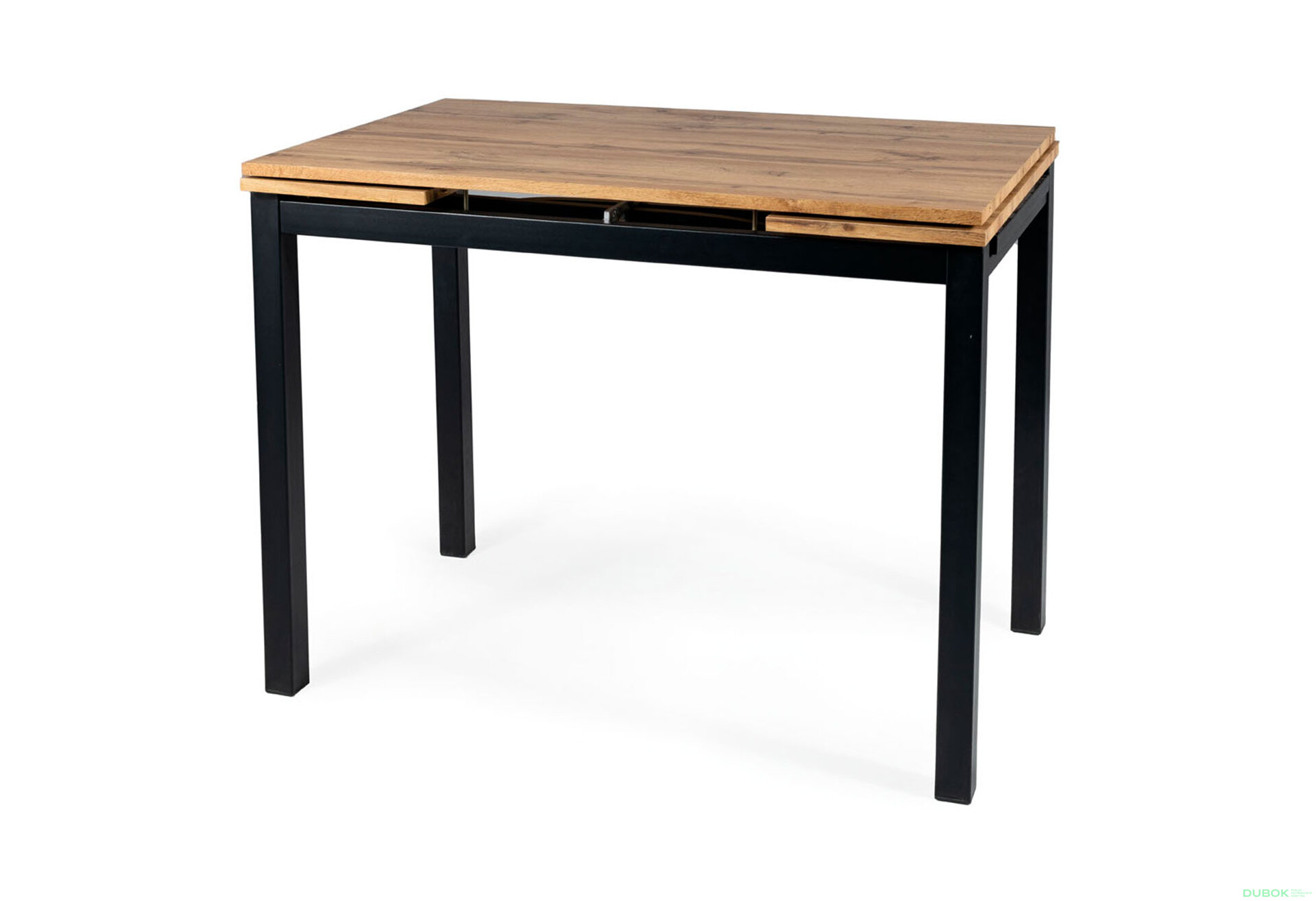 Obrázek 1 - Stůl GD-017 110(170)x74 dub artisan / matná černá kov