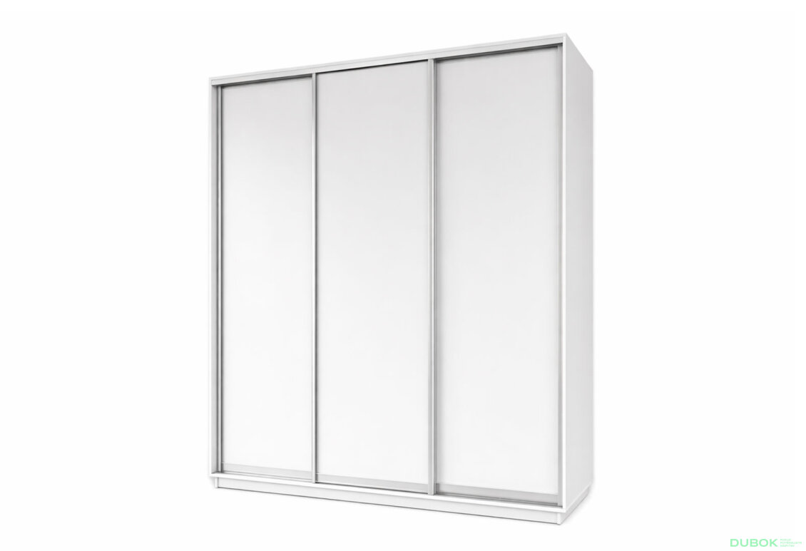 Skříň s posuvnými dveřmi 2700х2400x600 3LTD nymphaea alba, profil stříbrný