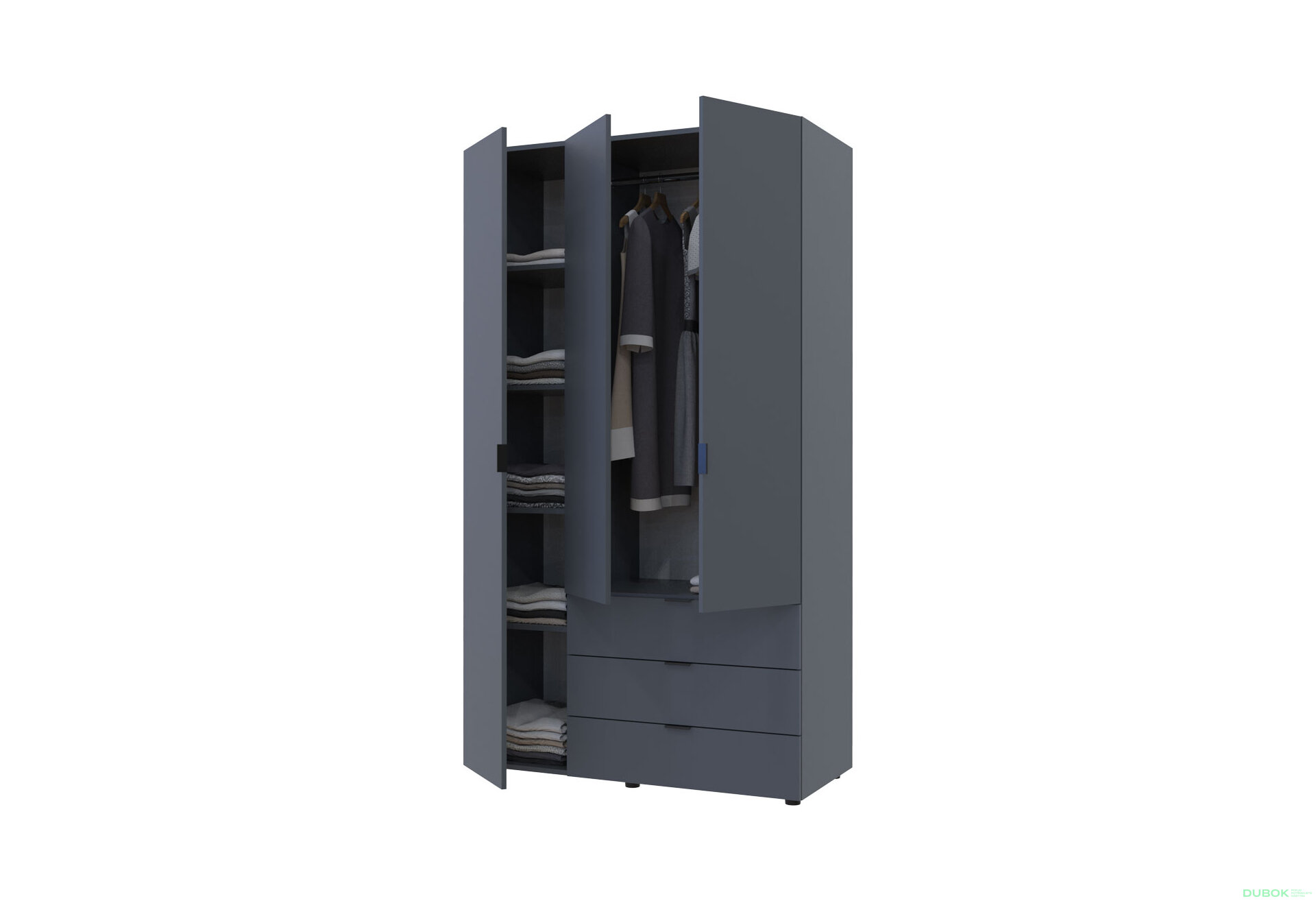 Obrázek 2 - Skříň třídveřová Gelar 116.2 cm Grafit