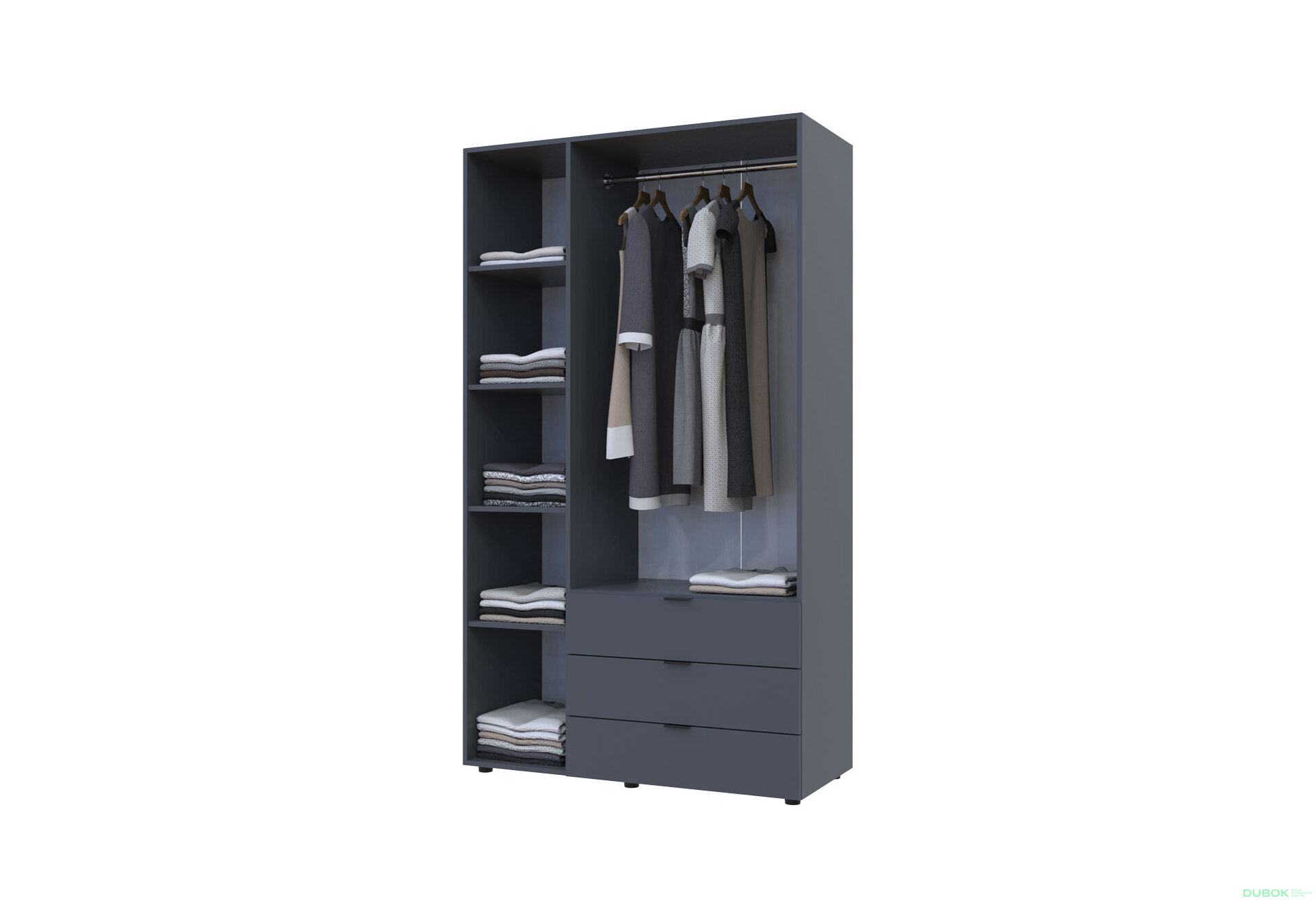 Obrázek 5 - Skříň třídveřová Gelar 116.2 cm Grafit