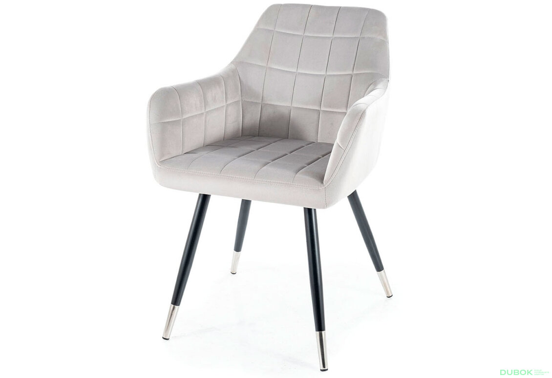 Obrázek 2786 - Stůl Murano 120 biały + 4 židle Nuxe Velvet světle šedý Bluvel 03