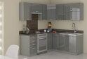 Obrázek 1 - Kuchyňská sestava 1.9x1.7 m Grey šedý platinový / šedý lesk