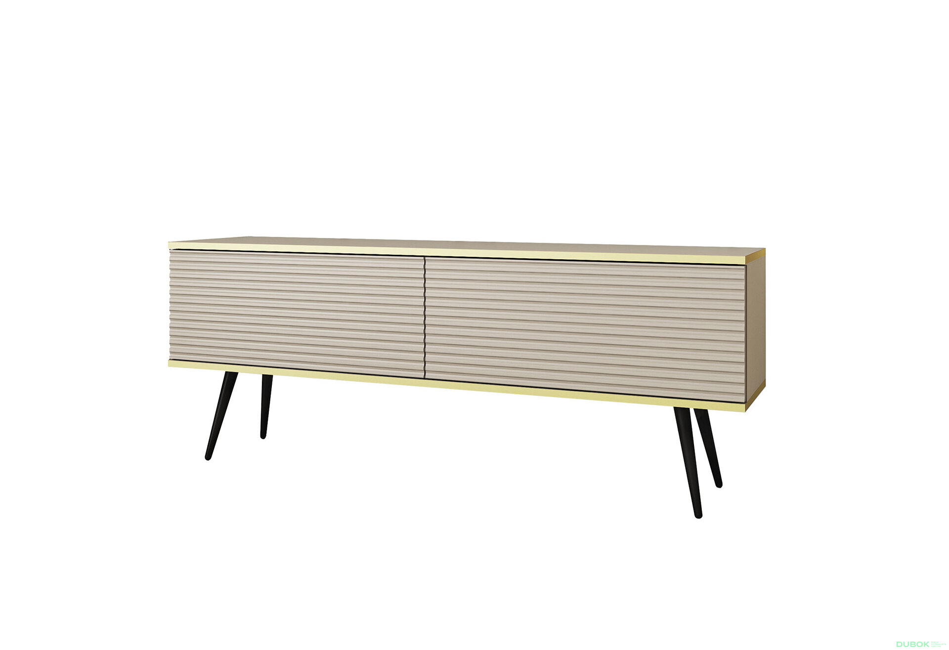 Obrázek 1 - TV stolek RTV 135 MDF béžový, černé nohy Oro