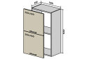 Obrázek 1 - V59 Skříňka 2D 50 RioLine Luxe / RióLine Luxe Lesklý