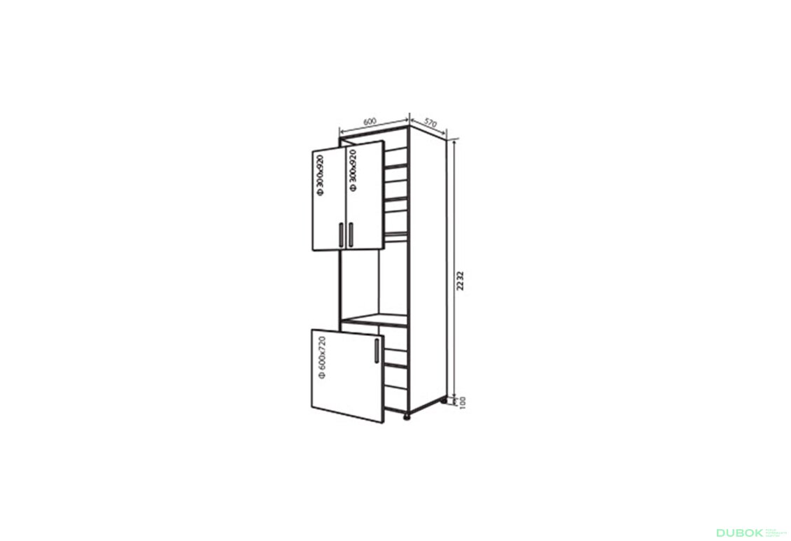 N20 Skříň (horní f30x92-2ks, dolní f60x72-1ks) RioLine Luxe / RióLine Luxe Lesklý