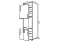 Obrázek 1 - N20 Skříň (vršek f60x92-1ks, spodek f30x72-2ks) RioLine Luxe / RióLine Luxe Lesklý