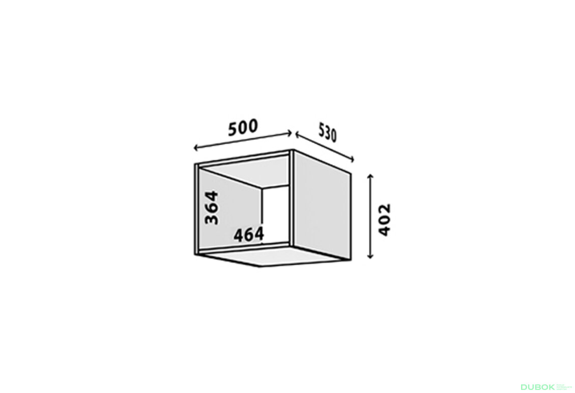 Obrázek 2 - Modul №11 A-500x402 DTD 18 mm antracit