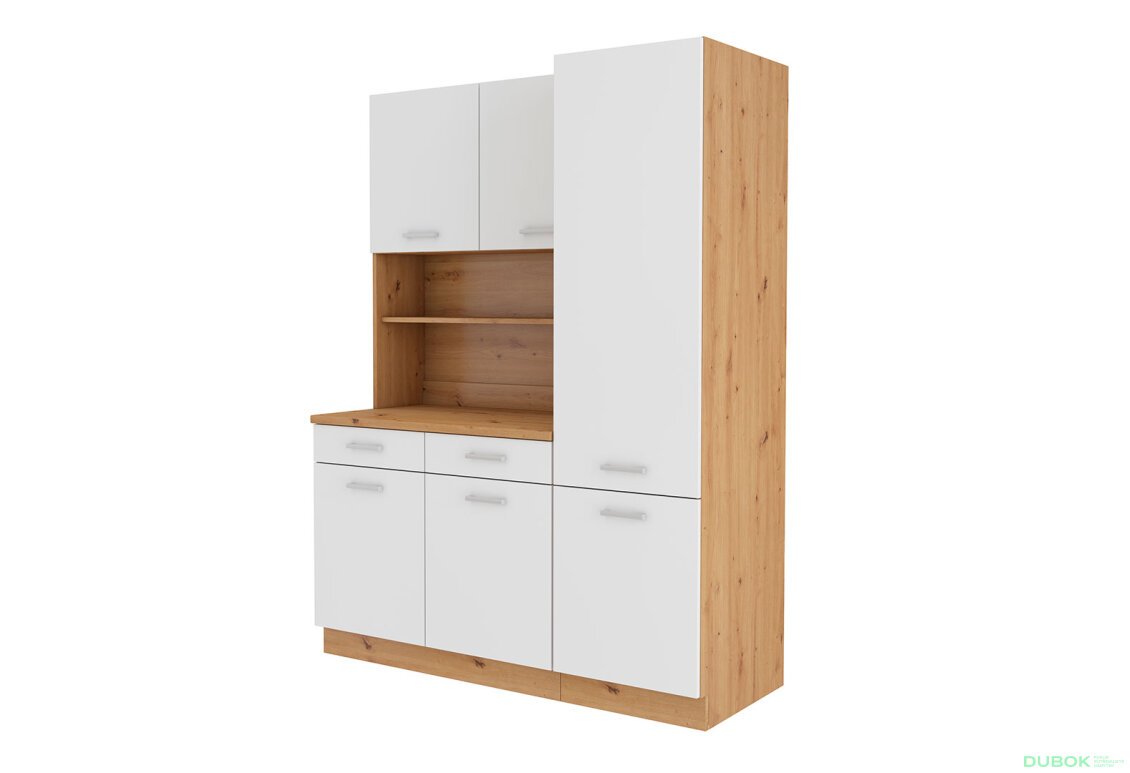 Obrázek 2 - Kuchyňská sestava 1.5 m Maria Artisan / Bílý, pracovní deska Artisan