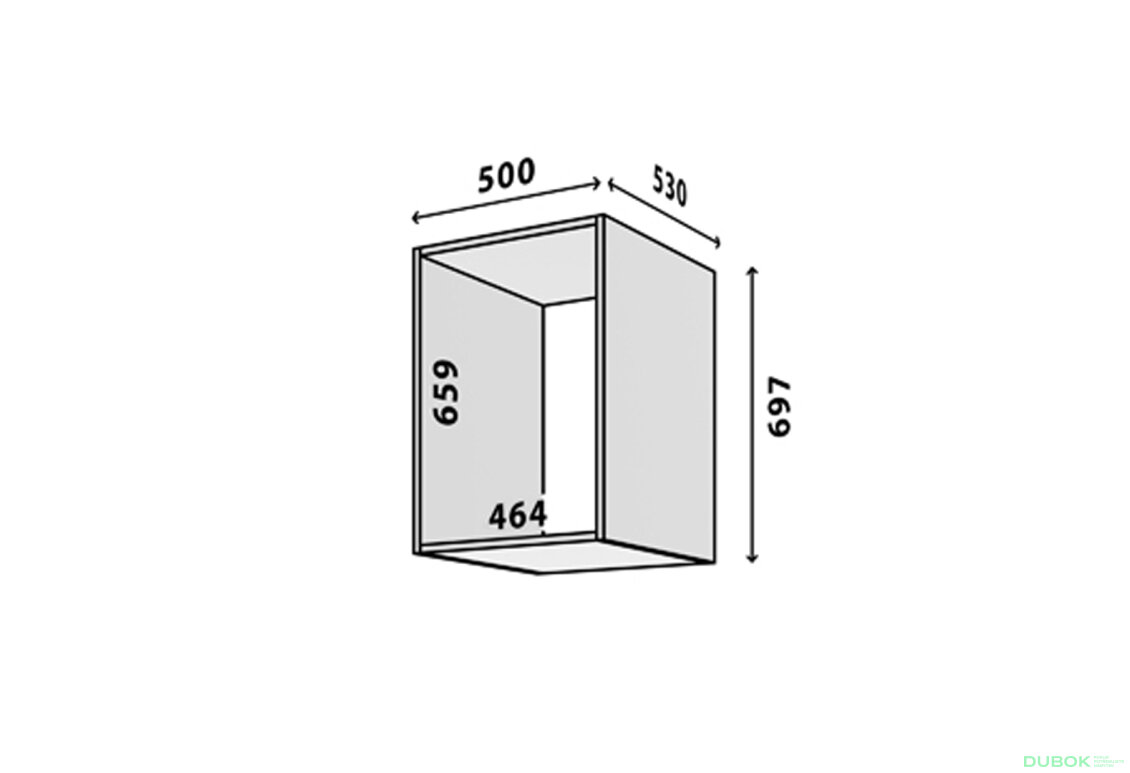 Obrázek 2 - Modul №12 A-500x695 DTD 18 mm antracit