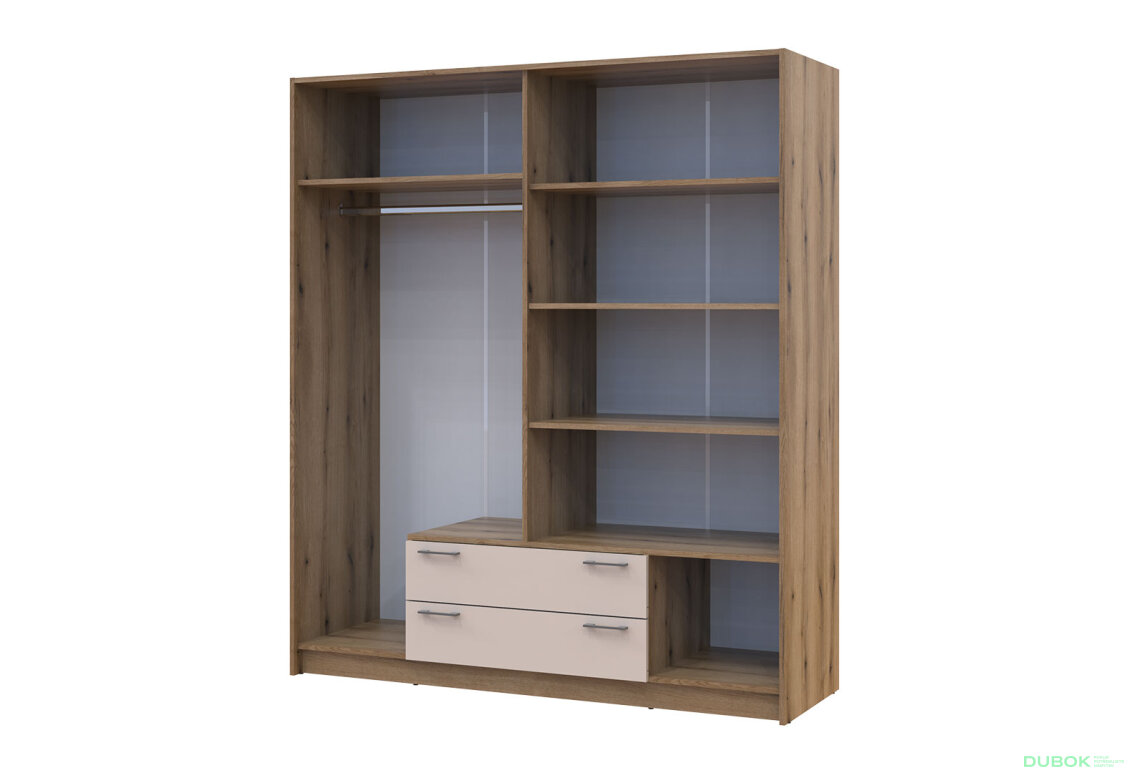 Obrázek 6 - Skříň Rondi 4D dub artisan / kašmír 160x52x195