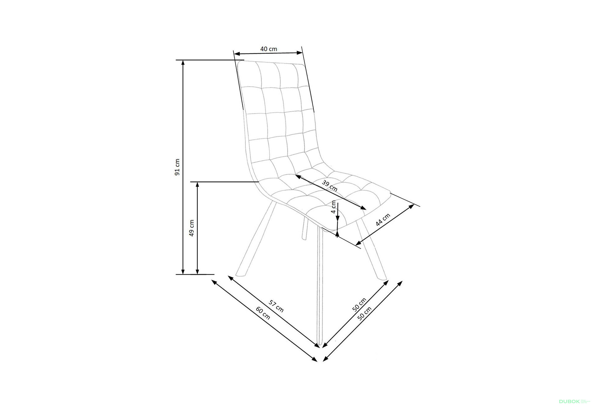 Obrázek 10 - Židle K280 czarny metal / brązowa ekoskóra