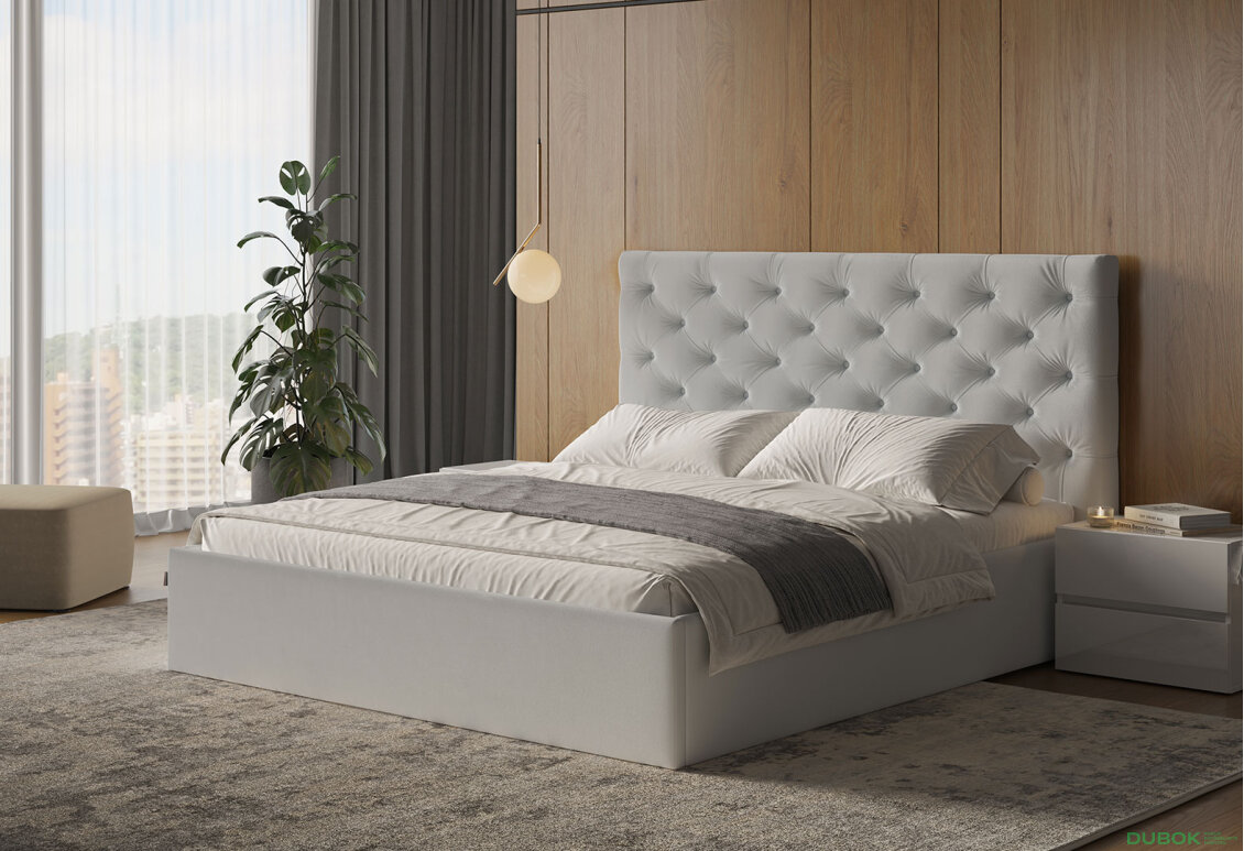 Obrázek 2 - Postel s roštem, úložným prostorem Riviéra 160x200 cm Světle šedá