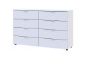 Obrázek 1 - Komoda Ron 8 s 8 zásuvkami 130x38x81 bílý