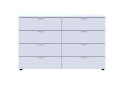 Obrázek 4 - Komoda Ron 8 s 8 zásuvkami 130x38x81 bílý