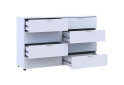 Obrázek 6 - Komoda Ron 8 s 8 zásuvkami 130x38x81 bílý