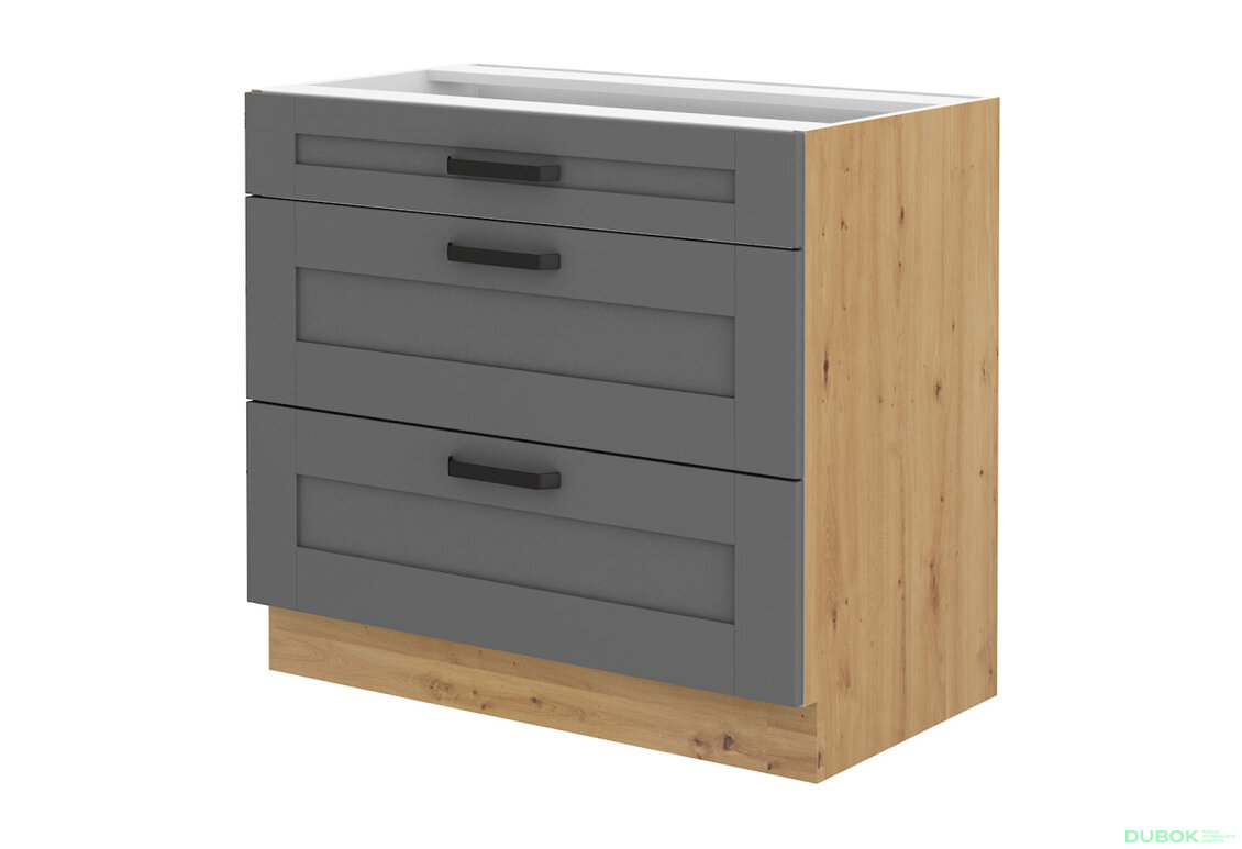 Obrázek 5597 - Kuchyňská sestava 2.8x1.7 m Luna artisan / dust grey