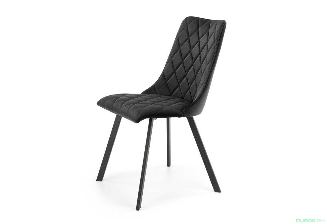 Židle K450 černý kov / černá látka