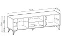 Obrázek 4 - TV stolek 154 evoke dub / černá Diamond