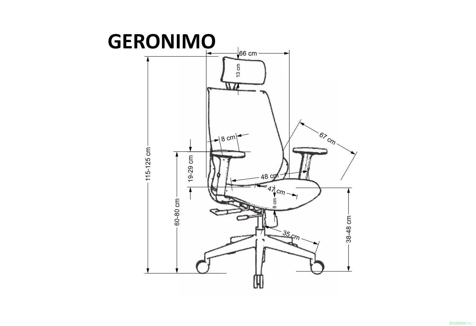 Obrázek 11 - Otočné křeslo Geronimo černý