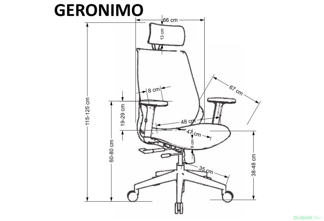 Obrázek 11 - Otočné křeslo Geronimo černý