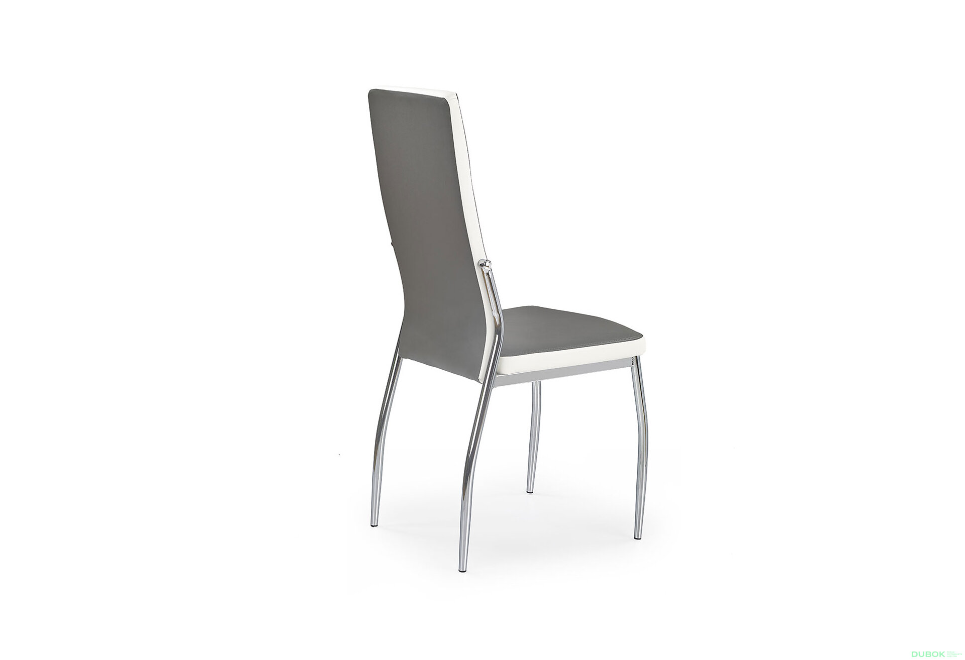 Obrázek 2 - Židle K210 chrom, ekokůže popel / bílý