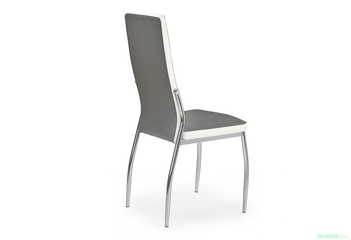 Obrázek 2 - Židle K210 chrom, ekokůže popel / bílý