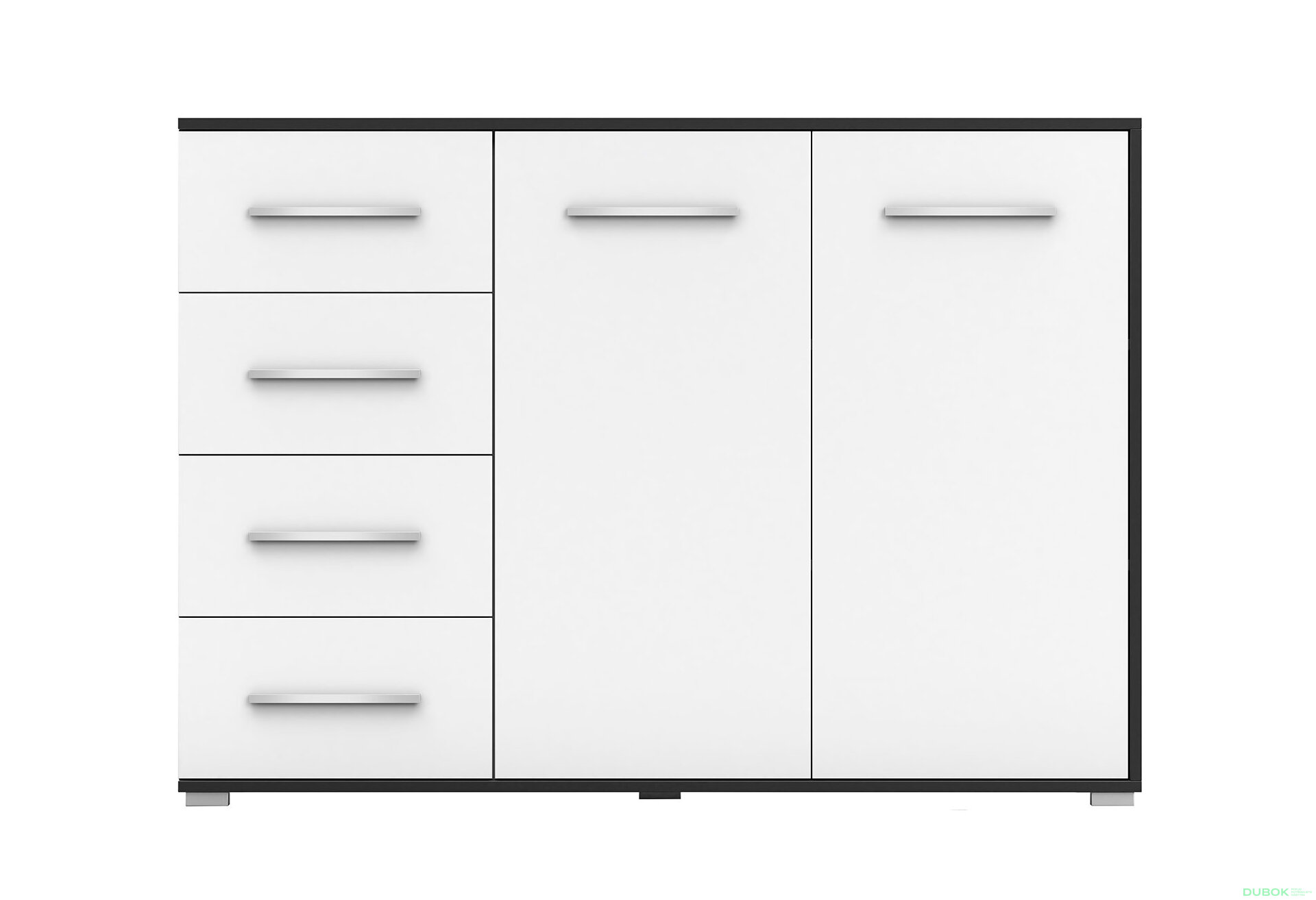 Obrázek 3 - Komoda Frida 01 135 2D4S černý / bílý