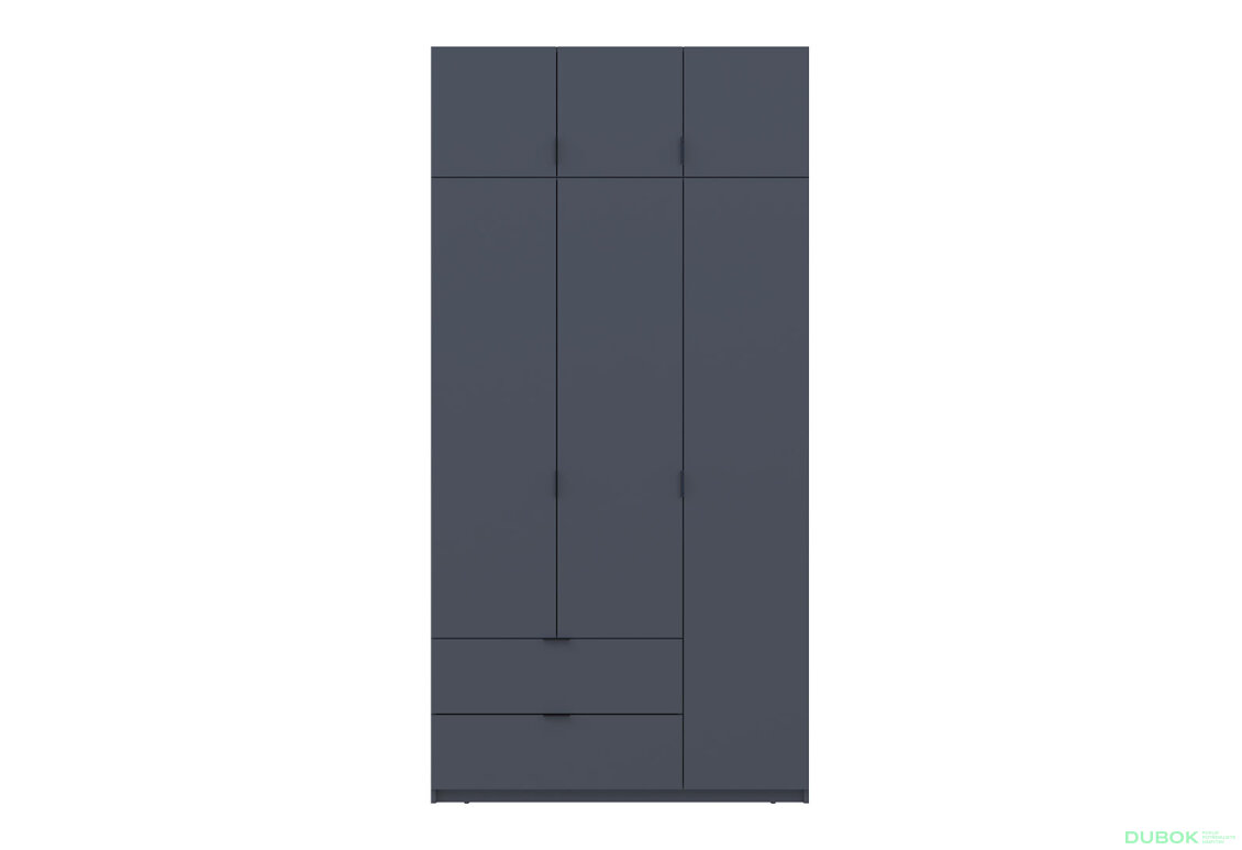 Obrázek 4 - Skříň čtyřdveřová Lukas 120 cm grafit