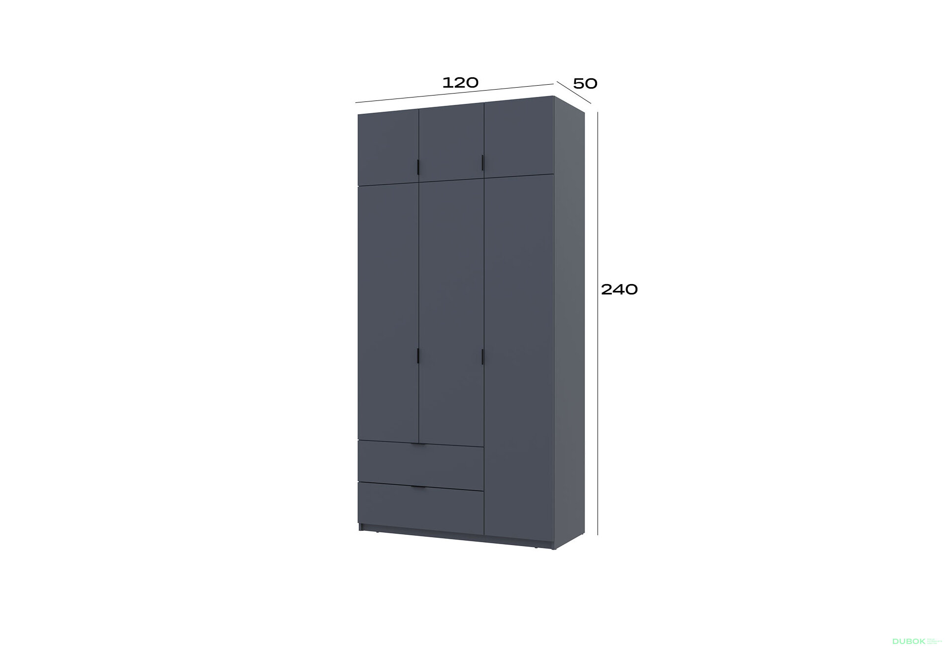 Obrázek 9 - Skříň čtyřdveřová Lukas 120 cm grafit