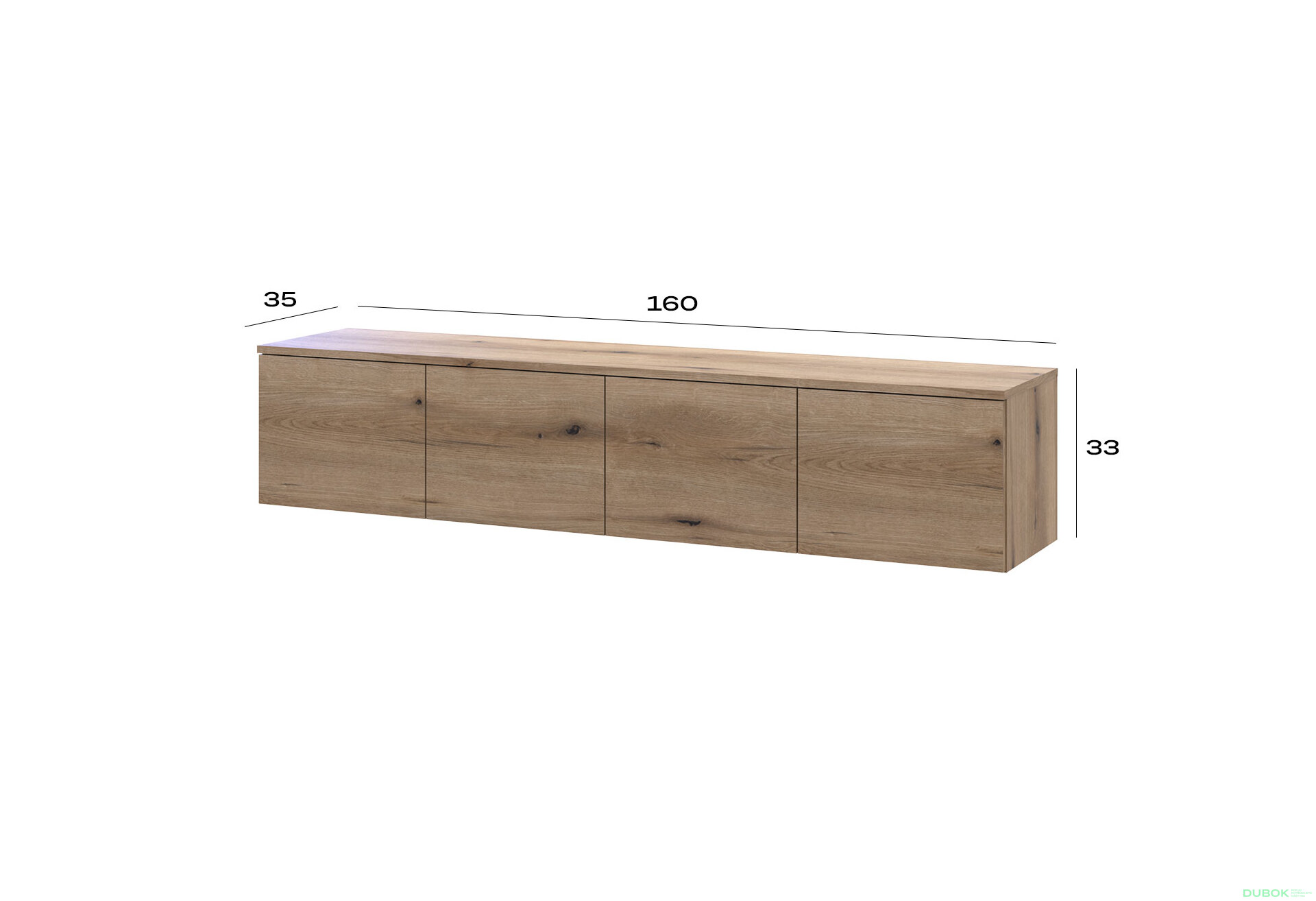 Obrázek 6 - TV stolek Levía dub evoke 4dv 160x35x33