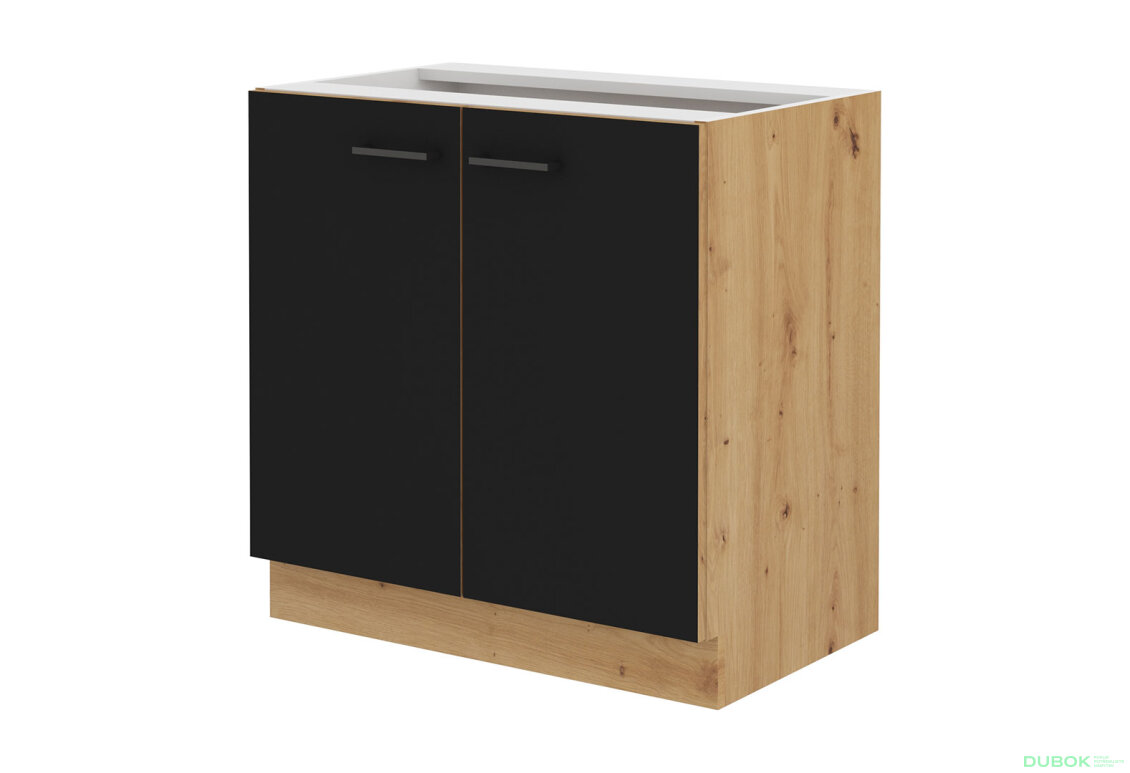 Obrázek 5346 - Kuchyňská sestava 3.15 m dub artisan / černý mat Modena