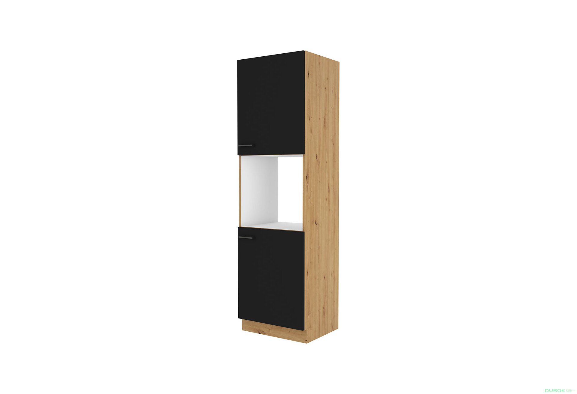 Obrázek 5371 - Kuchyňská sestava 2.4 m dub artisan / černý mat Modena